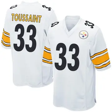 Men's Pittsburgh Steelers Fitzgerald Toussaint White Game Jersey By Nike