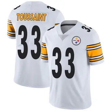 Men's Pittsburgh Steelers Fitzgerald Toussaint White Limited Vapor Untouchable Jersey By Nike
