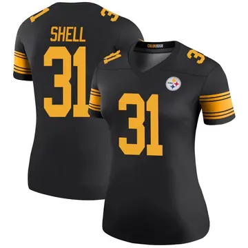 Women's Pittsburgh Steelers Donnie Shell Black Legend Color Rush Jersey By Nike