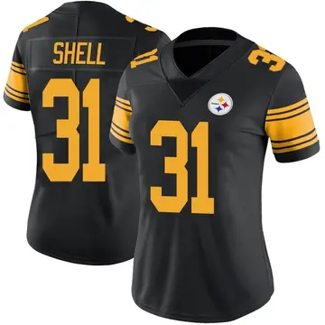Women's Pittsburgh Steelers Donnie Shell Black Limited Color Rush Jersey By Nike