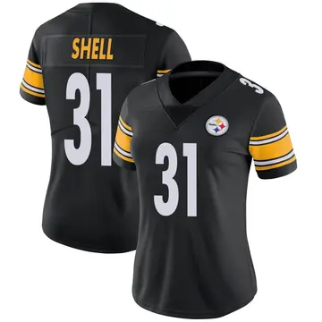 Women's Pittsburgh Steelers Donnie Shell Black Limited Team Color Vapor Untouchable Jersey By Nike