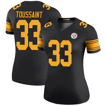 Women's Pittsburgh Steelers Fitzgerald Toussaint Black Legend Color Rush Jersey By Nike