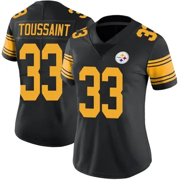 Women's Pittsburgh Steelers Fitzgerald Toussaint Black Limited Color Rush Jersey By Nike