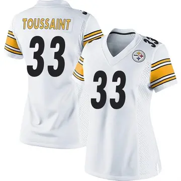 Women's Pittsburgh Steelers Fitzgerald Toussaint White Game Jersey By Nike
