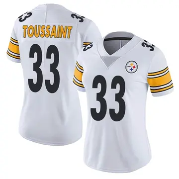 Women's Pittsburgh Steelers Fitzgerald Toussaint White Limited Vapor Untouchable Jersey By Nike