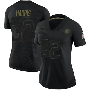 Women's Pittsburgh Steelers Franco Harris Black Limited 2020 Salute To Service Jersey By Nike