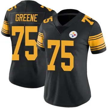 Women's Pittsburgh Steelers Joe Greene Black Limited Color Rush Jersey By Nike