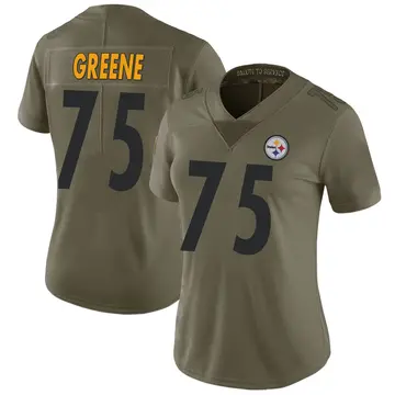 Women's Pittsburgh Steelers Joe Greene Green Limited 2017 Salute to Service Jersey By Nike