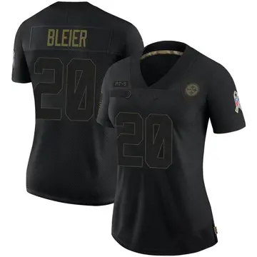 Women's Pittsburgh Steelers Rocky Bleier Black Limited 2020 Salute To Service Jersey By Nike