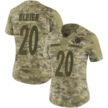 Women's Pittsburgh Steelers Rocky Bleier Camo Limited 2018 Salute to Service Jersey By Nike