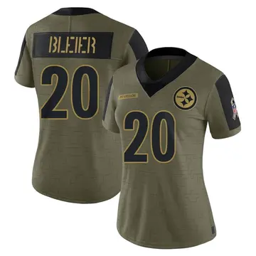Women's Pittsburgh Steelers Rocky Bleier Olive Limited 2021 Salute To Service Jersey By Nike