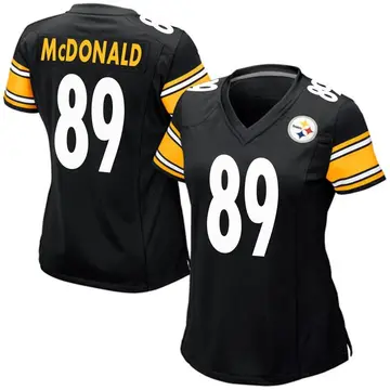 Women's Pittsburgh Steelers Vance McDonald Black Game Team Color Jersey By Nike