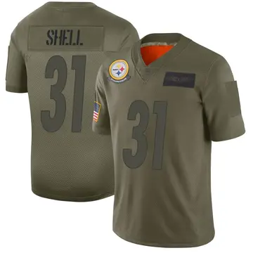 Youth Pittsburgh Steelers Donnie Shell Camo Limited 2019 Salute to Service Jersey By Nike