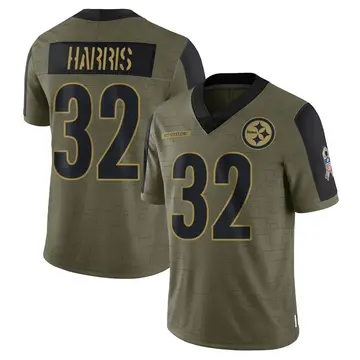 Youth Pittsburgh Steelers Franco Harris Olive Limited 2021 Salute To Service Jersey By Nike