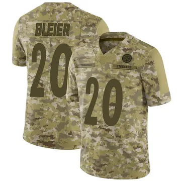 Youth Pittsburgh Steelers Rocky Bleier Camo Limited 2018 Salute to Service Jersey By Nike