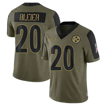 Youth Pittsburgh Steelers Rocky Bleier Olive Limited 2021 Salute To Service Jersey By Nike