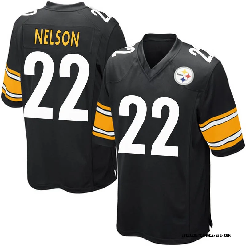 Youth Pittsburgh Steelers Steven Nelson Black Game Team Color Jersey By Nike